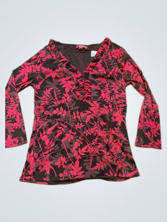 Monsoon Printed Ruffle Blouse
