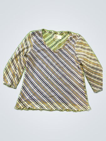 H&M Striped V-Neck Blouse