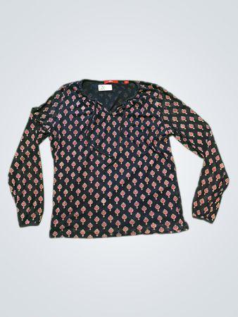 S.Oliver Printed Tie-Front Blouse