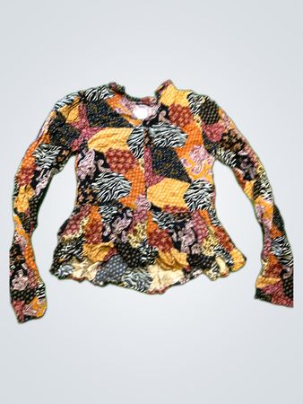 H&M Printed Patchwork Blouse