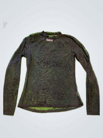 Gap Sheer Long-Sleeve Mesh Blouse