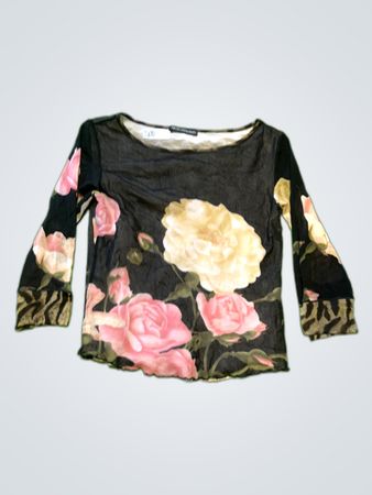 Nice Connection Printed Sheer Blouse