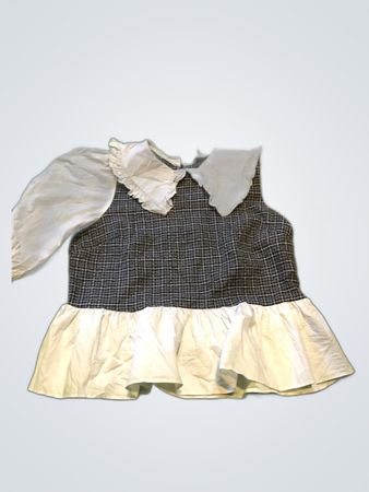 River Island Checkered Ruffle Blouse