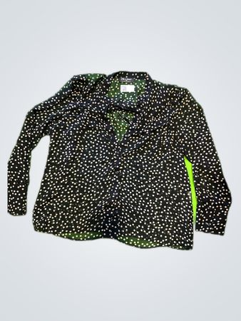 Low & Jane Black Polka Dot Printed Blouse