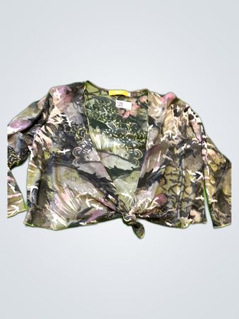 BIBA Printed Sheer Blouse