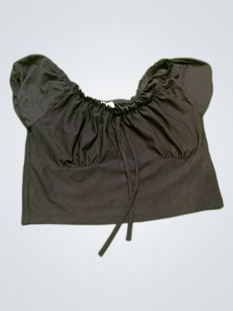 Jennyfer Black Ruffle Off-Shoulder Blouse