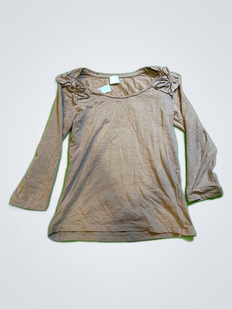 Unbranded Beige Ruffle Sleeve Blouse