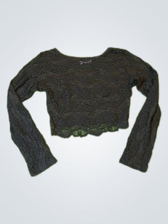 H&M Black Lace Sheer Blouse