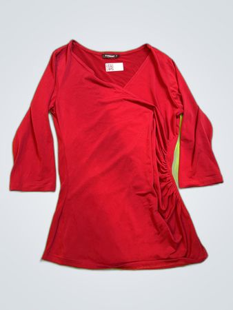 in extenso Red Wrap Blouse
