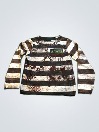Unbranded Graphic Striped Long Sleeve T-Shirt