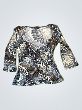 My Michelle Printed V-Neck Blouse
