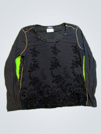 Taifun Collection Embroidered Sheer Blouse