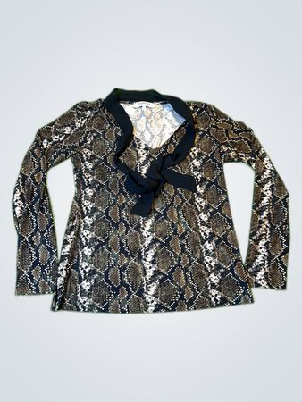Morgan de Toi Printed Snakeskin Blouse