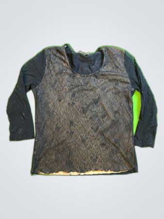 RC Black Lace Long-Sleeve Blouse