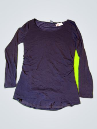 Sir Oliver Navy Long Sleeve Ruched Top