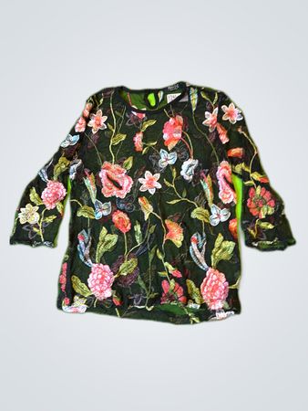 Piano C Floral Embroidered Blouse