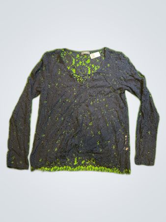 Yessica Black Lace Long Sleeve Blouse