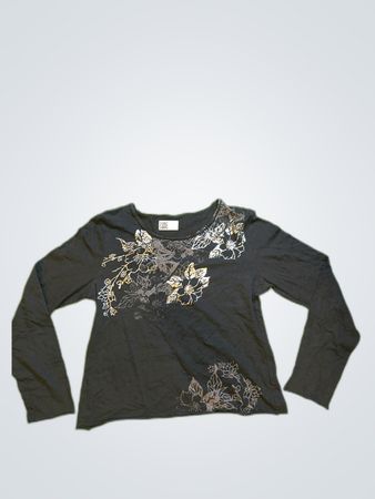 Long Sleeve Blouse with Floral Design