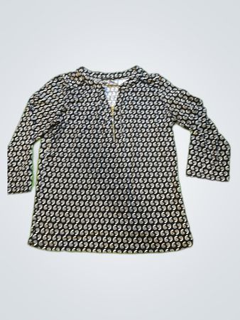 Bréal Printed Zip-Neck Blouse
