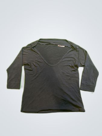 Unbranded Black Long Sleeve V-Neck Top