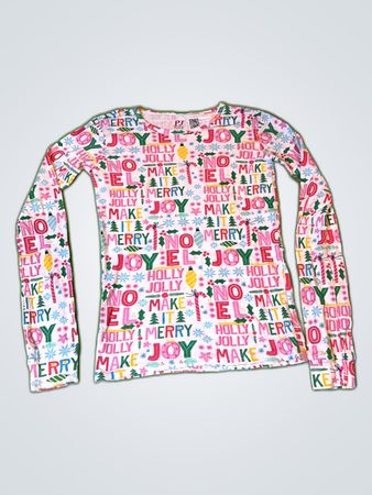 PJ Place Long Sleeve Christmas Print T-Shirt