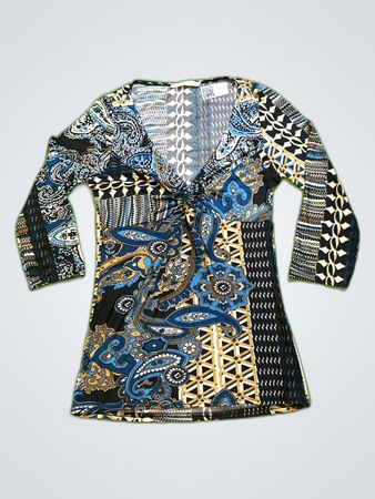 Long Sleeve Paisley Dress