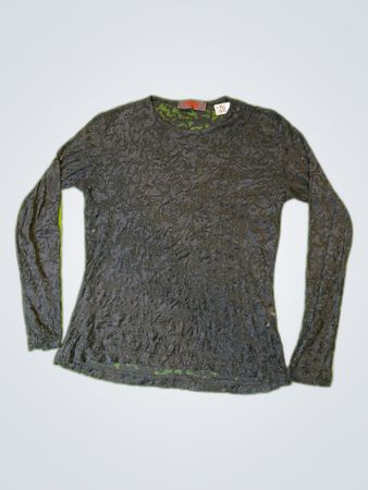 Fuego Sheer Lace Long Sleeve Blouse