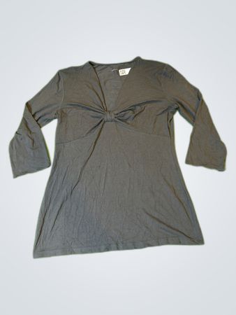 Marcoqian Gray Bow Blouse