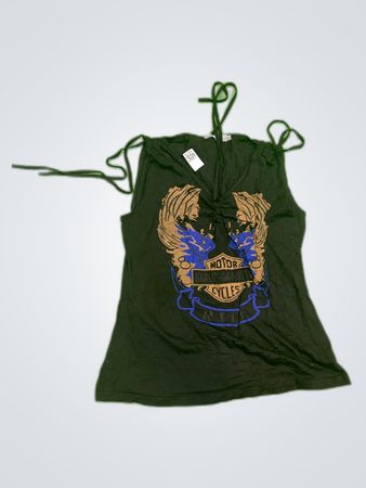 Misslook Harley Davidson Graphic Tank Top