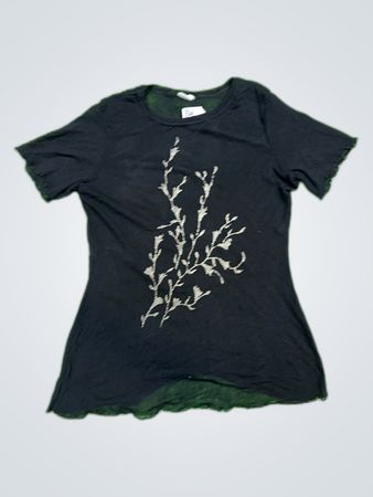Zara Black Embroidered T-Shirt