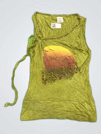 Green Sleeveless Top