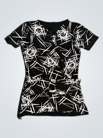 Black and White Graphic T-Shirt