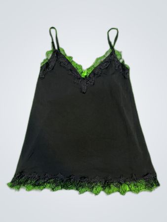 Black Lace Trim Camisole Top