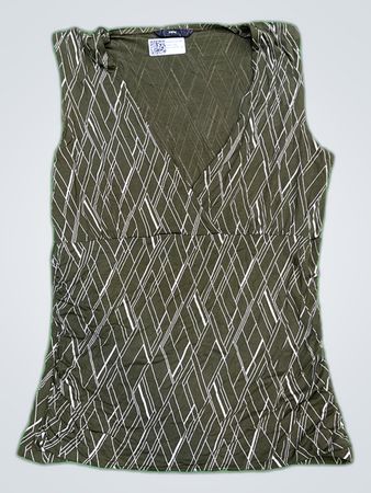 H&M Printed V-Neck Sleeveless Blouse