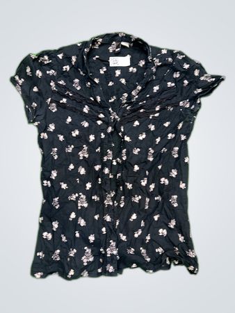 Printed Floral Short Sleeve Blouse