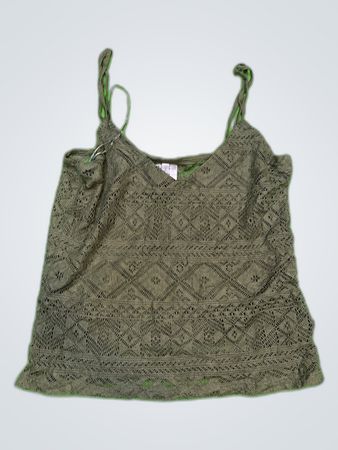 H&M Olive Green Lace Camisole Top