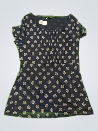 Comma Navy Polka Dot Printed Blouse
