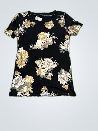 ONLY Black Floral Print Short Sleeve T-Shirt