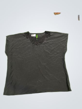 Zara Black Lace Trim Blouse