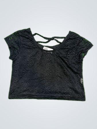 Black Lace Sheer Blouse