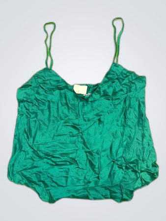 Green Satin Cami Top