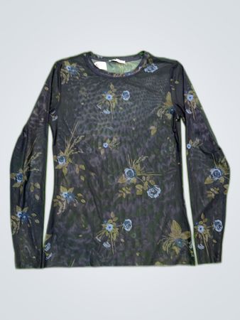 Pieces Floral Long-Sleeve Top