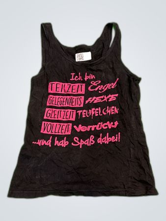 Unbranded Black Printed Tank Top