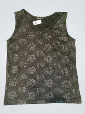 Unbranded Black Floral Print Tank Top