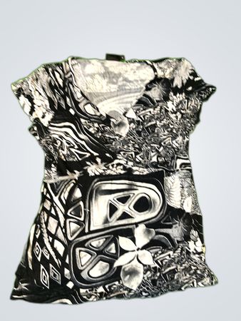 Black and White Patterned Tank Top