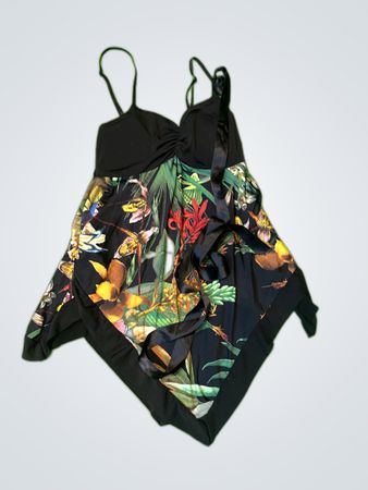 Unbranded Floral Print Spaghetti Strap Mini Dress