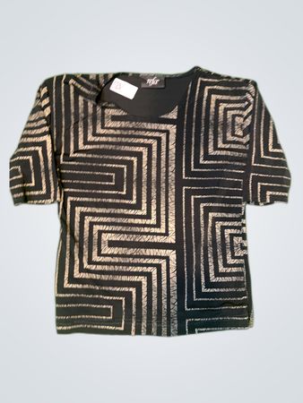 Refa Geometric Printed Short Sleeve Top