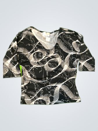 Black and White Patterned Top
