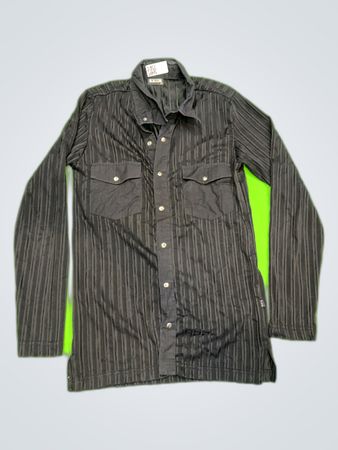 YKK Gray Striped Shirt