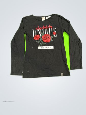 All For Kids Black Long Sleeve Graphic T-Shirt